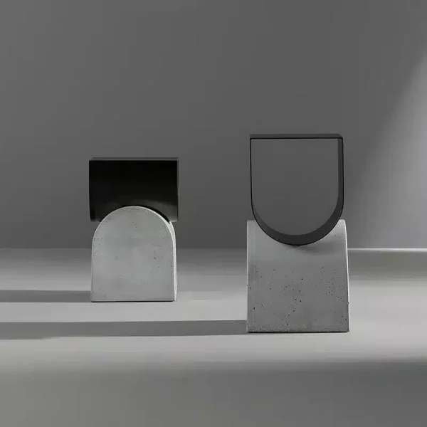 Tavolino da caffè dal design creativo Tavolino da caffè semplice Tavolino da caffè in ferro e cemento per soggiorno 5